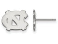 14k White Gold Logoart University Of North Carolina Extra Small Post Earrings