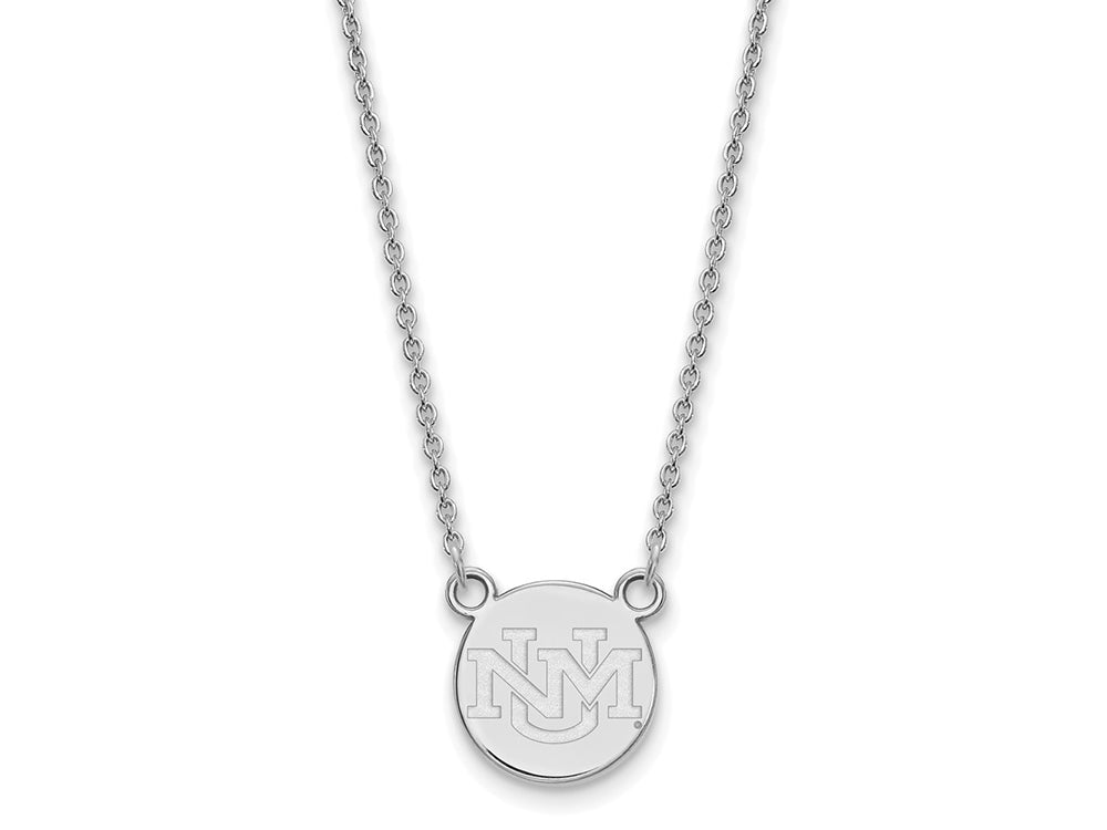 14k White Gold Logoart University Of New Mexico Small Pendant Necklace