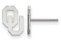 14k White Gold Logoart University Of Oklahoma Extra Small Post Earrings