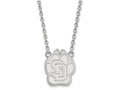 14k White Gold Logoart University Of South Dakota Large Pendant Necklace
