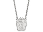 14k White Gold Logoart University Of South Dakota Large Pendant Necklace