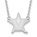 14k White Gold Logoart Vanderbilt University Large Pendant Necklace