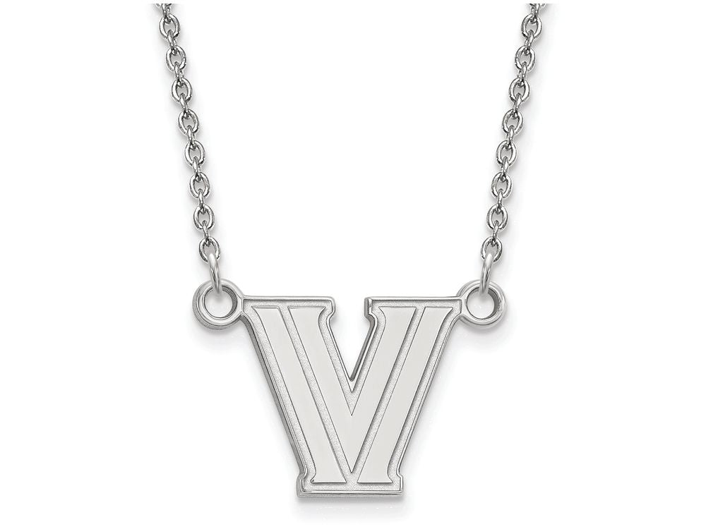 14k White Gold Logoart Villanova University Small Pendant Necklace