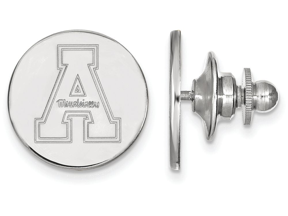 14k White Gold Logoart Appalachian State University Lapel Pin
