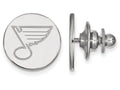 14k White Gold Nhl Logoart St. Louis Blues Lapel Pin