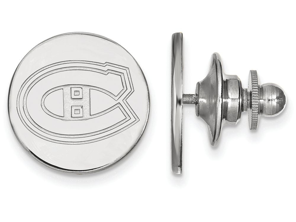 14k White Gold Nhl Logoart Montreal Canadiens Lapel Pin