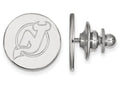 14k White Gold Nhl Logoart New Jersey Devils Lapel Pin