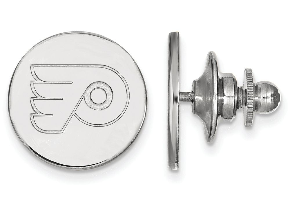 14k White Gold Nhl Logoart Philadelphia Flyers Lapel Pin