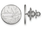 14k White Gold Nhl Logoart New York Islanders Lapel Pin