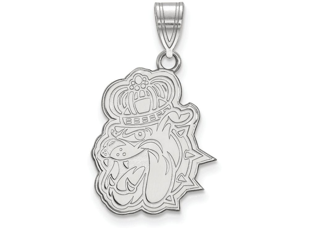 14k White Gold Logoart James Madison University Large Pendant