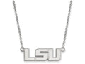 14k White Gold Logoart Louisiana State University Small Pendant Necklace
