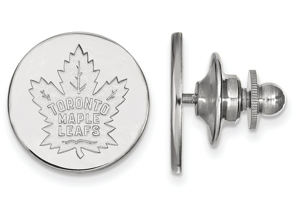 14k White Gold Nhl Logoart Toronto Maple Leafs Lapel Pin