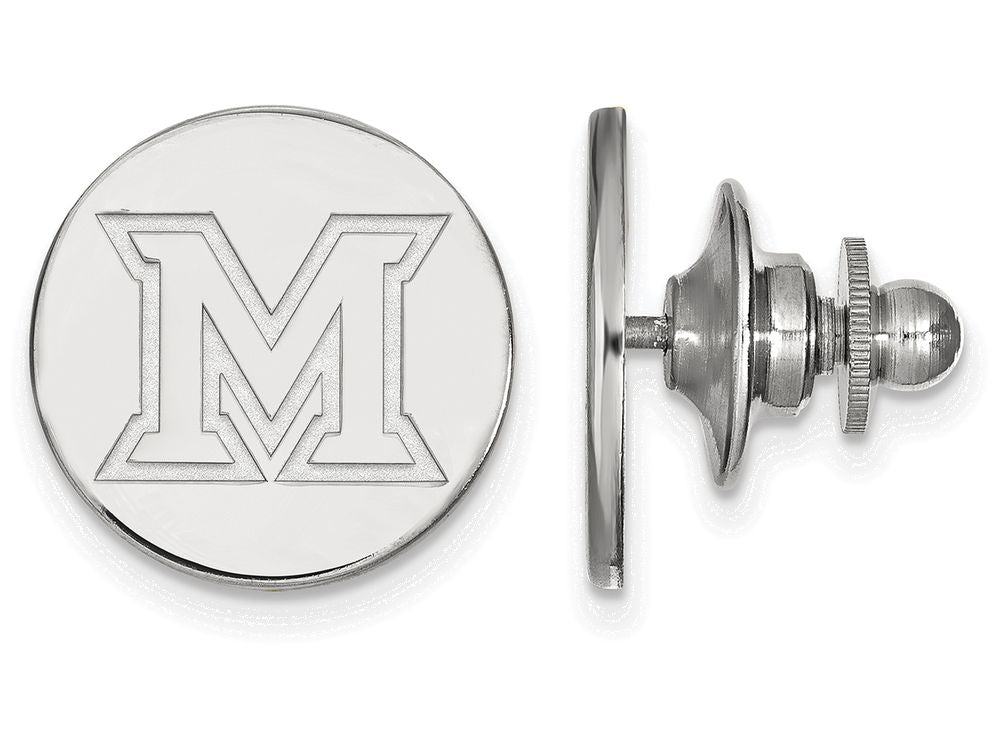 14k White Gold Logoart Miami University Lapel Pin