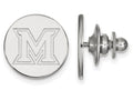 14k White Gold Logoart Miami University Lapel Pin