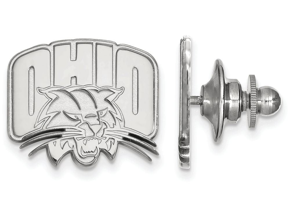 14k White Gold Logoart Ohio University Lapel Pin