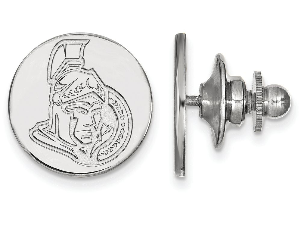 14k White Gold Nhl Logoart Ottawa Senators Lapel Pin