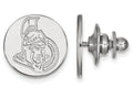 14k White Gold Nhl Logoart Ottawa Senators Lapel Pin