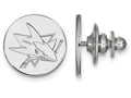 14k White Gold Nhl Logoart San Jose Sharks Lapel Pin