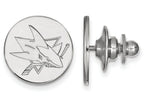 14k White Gold Nhl Logoart San Jose Sharks Lapel Pin