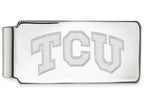 14k White Gold Logoart Texas Christian University Money Clip