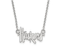 14k White Gold Logoart University Of Nebraska Small Pendant Necklace