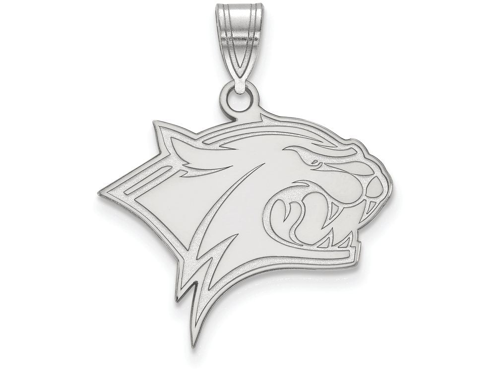 14k White Gold Logoart University Of New Hampshire Large Pendant