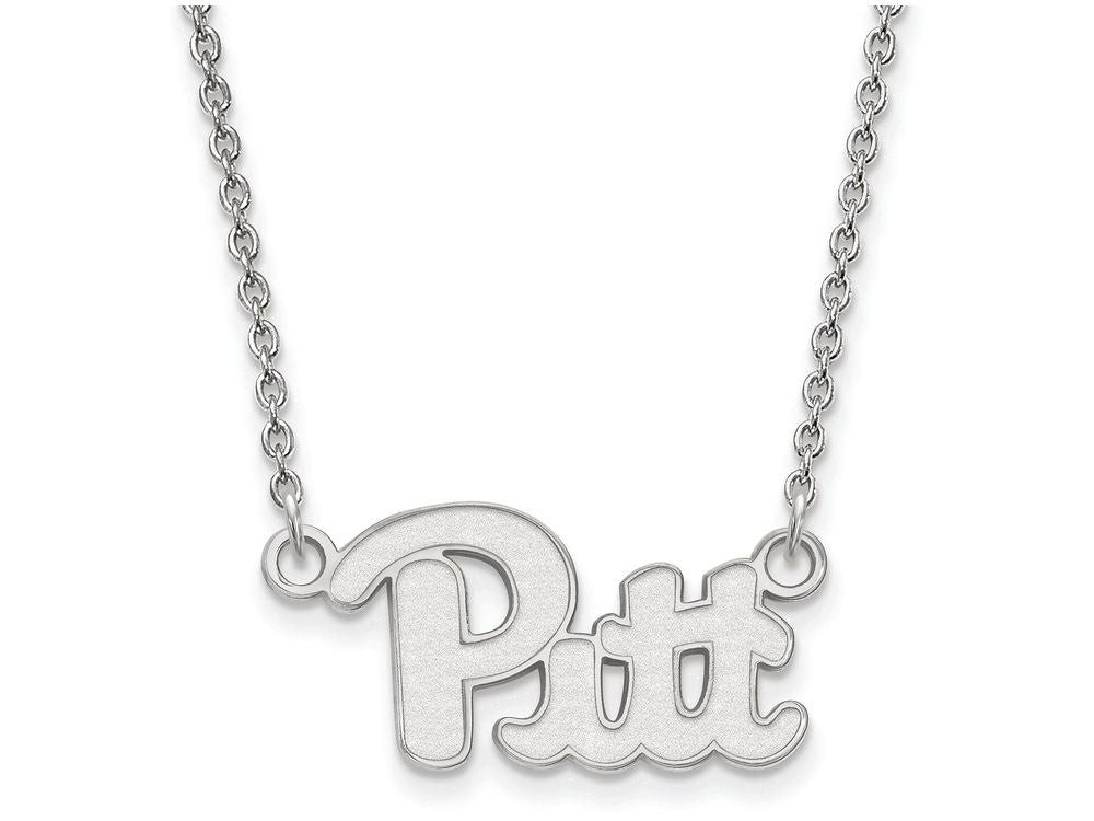 14k White Gold Logoart University Of Pittsburgh Small Pendant Necklace