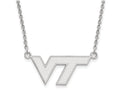 14k White Gold Logoart Virginia Tech Small Pendant Necklace