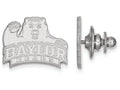 14k White Gold Logoart Baylor University Lapel Pin