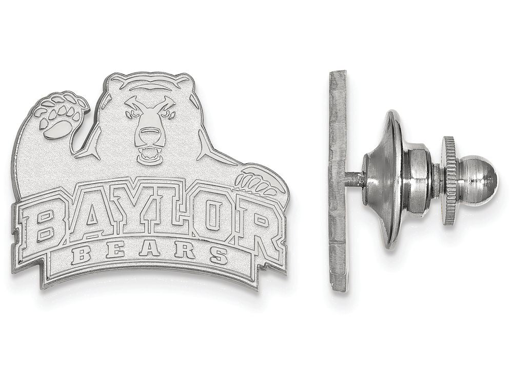 14k White Gold Logoart Baylor University Lapel Pin