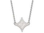 14k White Gold Logoart Furman University Large Pendant Necklace