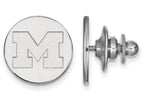 14k White Gold Logoart Michigan (univ Of) Tie Tac