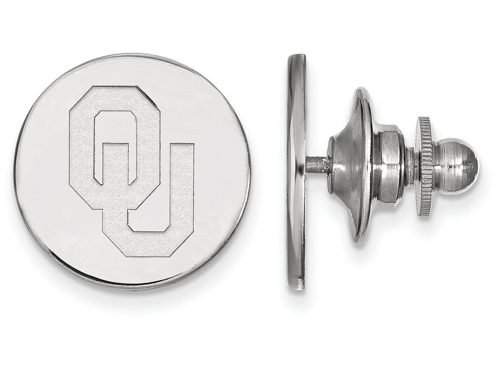 14k White Gold Logoart University Of Oklahoma Tie Tac