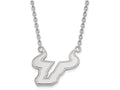 14k White Gold Logoart University Of South Florida Large Pendant Necklace