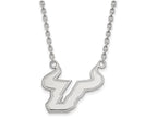 14k White Gold Logoart University Of South Florida Large Pendant Necklace