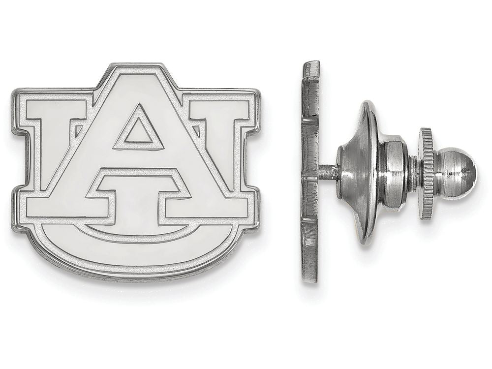 14k White Gold Logoart Auburn University Lapel Pin