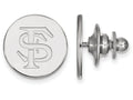 14k White Gold Logoart Florida State University Lapel Pin