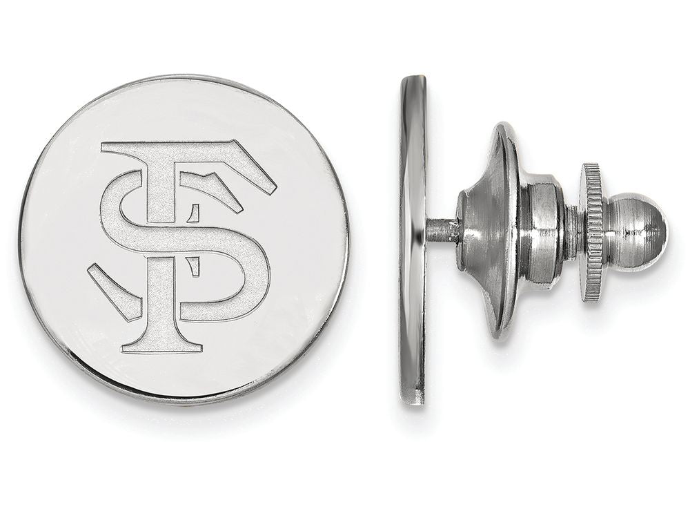 14k White Gold Logoart Florida State University Lapel Pin