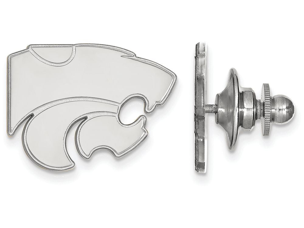 14k White Gold Logoart Kansas State University Lapel Pin