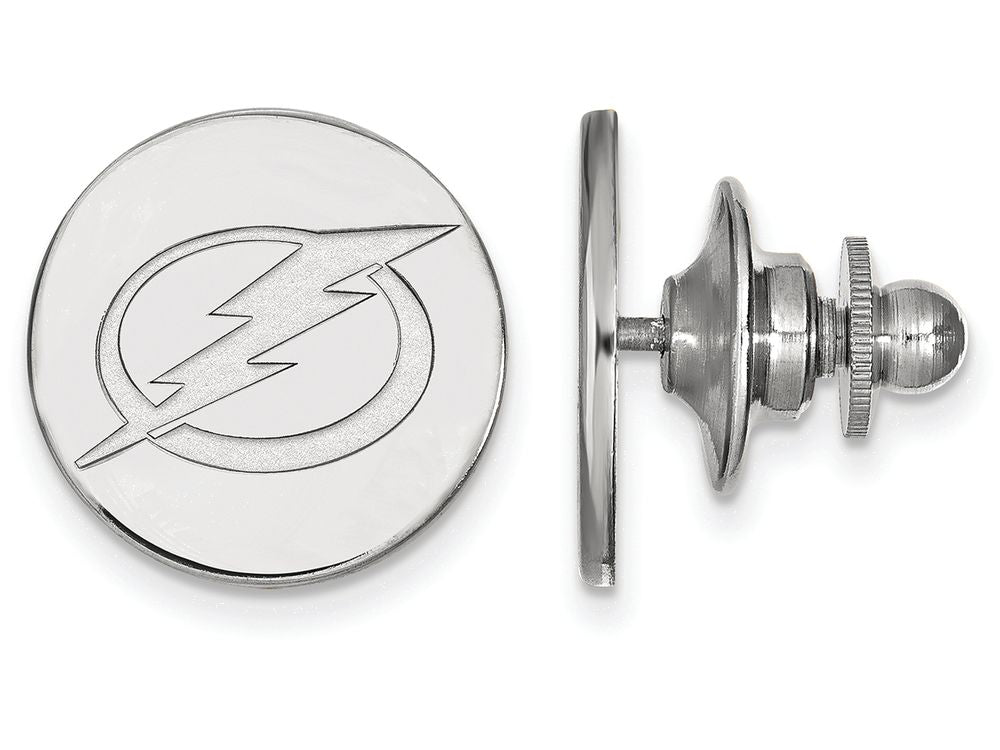 14k White Gold Nhl Logoart Tampa Bay Lightning Lapel Pin