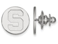 14k White Gold Logoart Michigan State University Lapel Pin