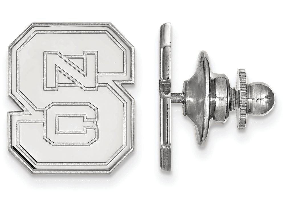 14k White Gold Logoart North Carolina State University Lapel Pin