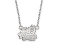 14k White Gold Logoart Old Dominion University Small Pendant Necklace