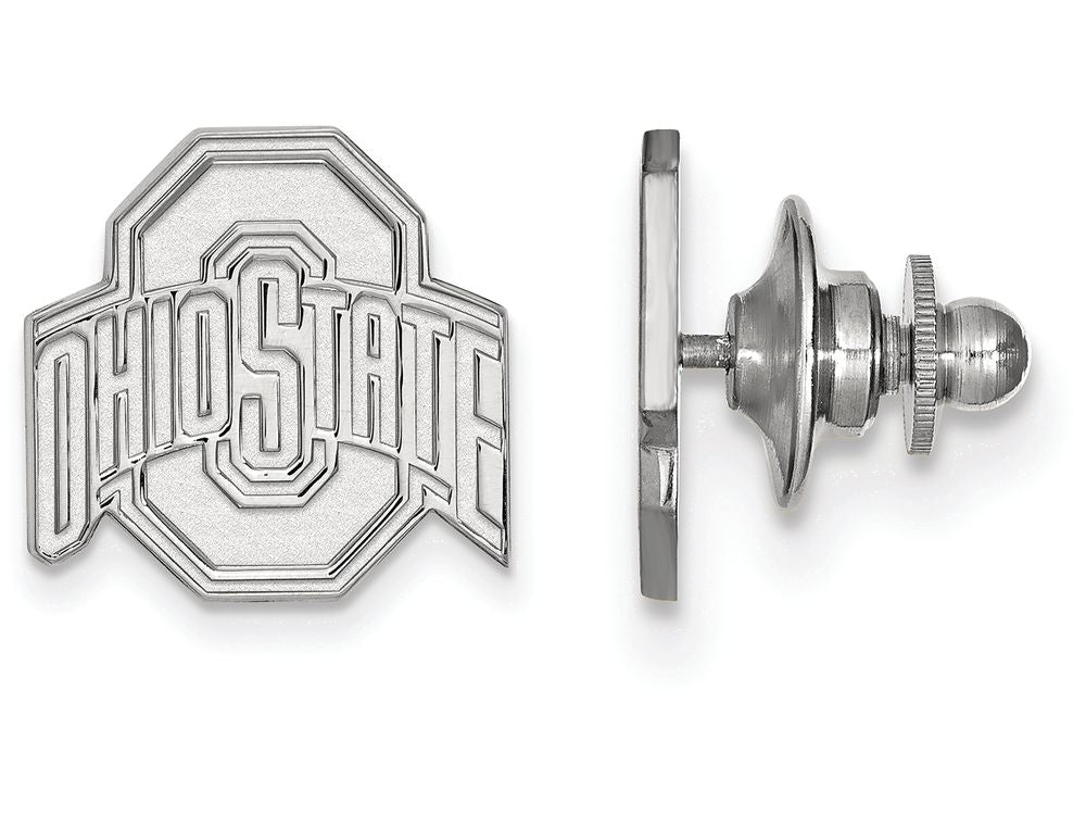 14k White Gold Logoart Ohio State University Lapel Pin