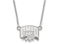 14k White Gold Logoart Ohio University Small Pendant Necklace