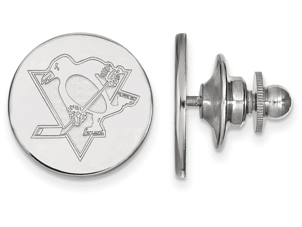 14k White Gold Nhl Logoart Pittsburgh Penguins Lapel Pin