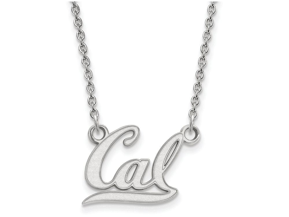 14k White Gold Logoart University Of California Berkeley Small Pendant Necklace