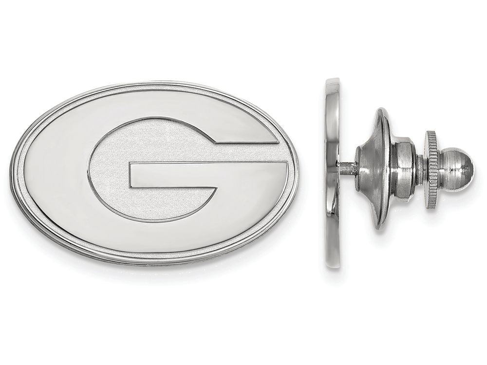 14k White Gold Logoart University Of Georgia Lapel Pin