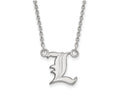 14k White Gold Logoart University Of Louisville Small Pendant Necklace