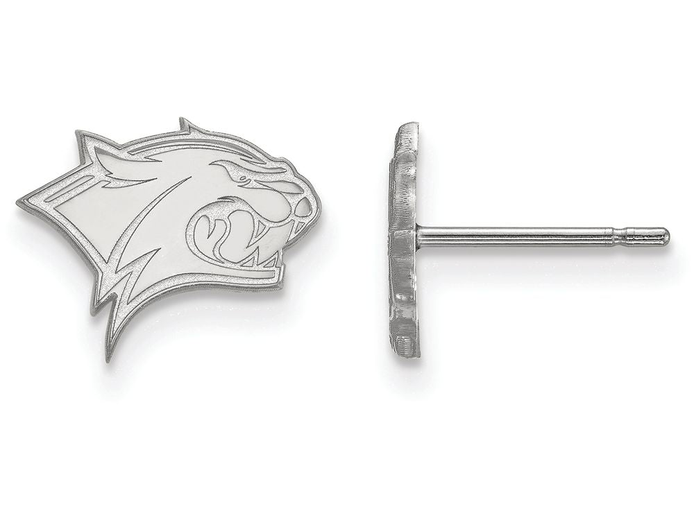 14k White Gold Logoart University Of New Hampshire Extra Small Post Earrings